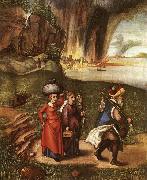 Lot Fleeing with his Daughters from Sodom Albrecht Durer